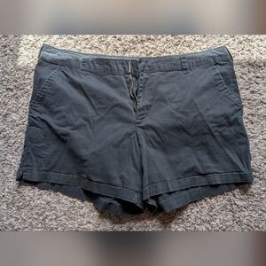 Lane Bryant Black Zip-Front Shorts